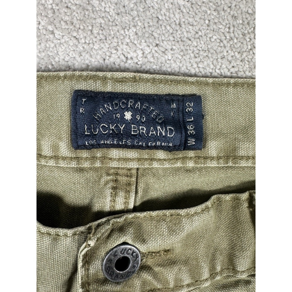 Lucky Brand 221 Original Straight Pants Mens 36x32 Olive‎ Green Casual Stretch - Picture 7 of 12